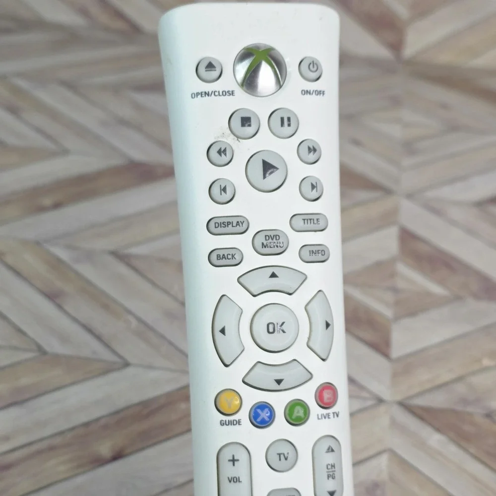 Xbox 360 Universal Media Remote Control White Microsoft OEM Tested X801979 002